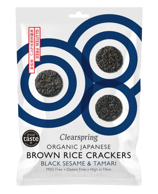 Crackers di riso integrale al sesamo nero